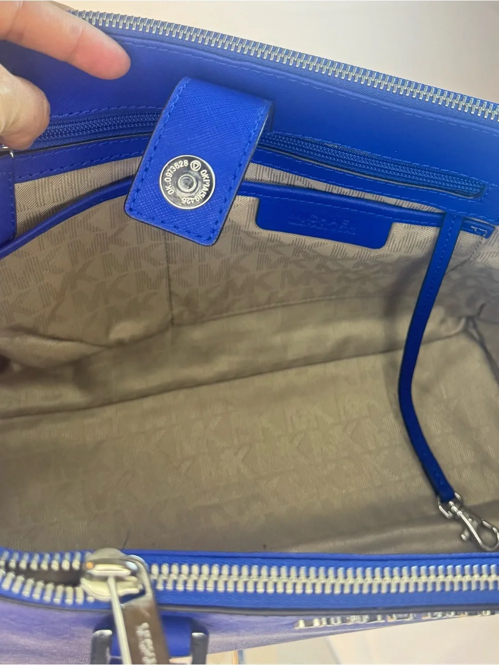 Michael Kors Electric Blue Saffiano Leather Tote - Picture 5 of 10